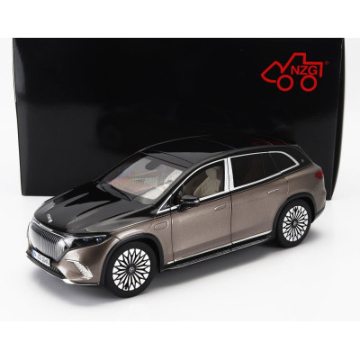 NZG MERCEDES BENZ MAYBACH EQS 680 (Z296) SUV 2024 - VELVET BROWN ONYX BLACK 1/18