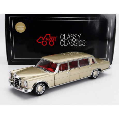 NZG MERCEDES BENZ S-CLASS 600 LWB PULLMAN (W100) 1969 - CHAMPAGNE 1/18