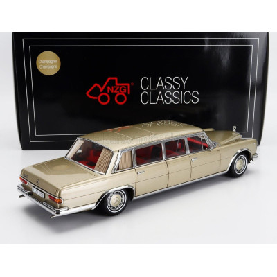 NZG MERCEDES BENZ S-CLASS 600 LWB PULLMAN (W100) 1969 - CHAMPAGNE 1/18