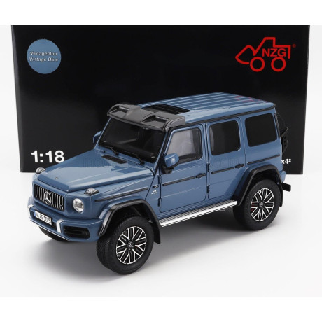 NZG MERCEDES BENZ G-CLASS G63 4x4 AMG 2023 - VINTAGE BLUE 1/18