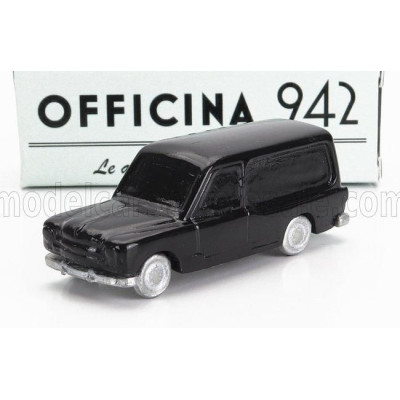 OFFICINA 942 FIAT 1400 VAN CARROZZERIA RIVA HEARSE - CARRO FUNEBRE - FUNERAL CAR 1950 - BLACK 1/76