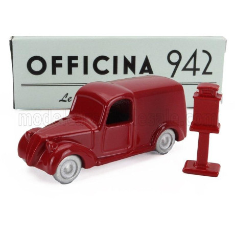 OFFICINA 942 FIAT 508 C/1100 VAN FURGONE VIBERTI REGIE POSTE 1938 - RED 1/76