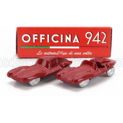 OFFICINA 942 ALFA ROMEO SET 2X 1900 C52 DISCO VOLANTE COUPE + SPIDER 1952 - RED 1/76