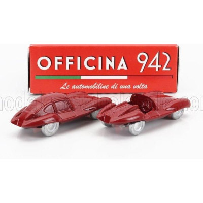 OFFICINA 942 ALFA ROMEO SET 2X 1900 C52 DISCO VOLANTE COUPE + SPIDER 1952 - RED 1/76