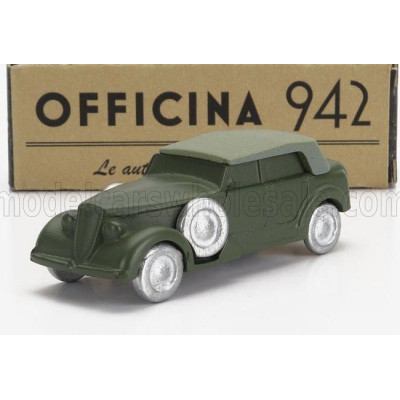 OFFICINA 942 ALFA ROMEO 6C 2500 CM TORPEDO CABRIOLET CLOSED 1942 - MILITARY GREEN 1/76