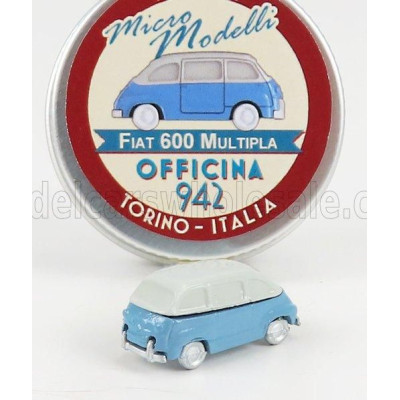 OFFICINA 942 FIAT 600 MULTIPLA 1956 - LIGHT BLUE GREY 1/160