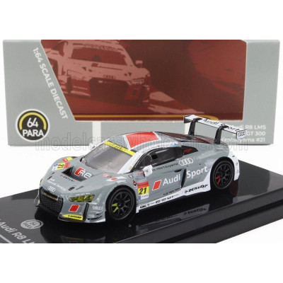 PARAGON MODELS AUDI R8 LMS TEAM HITOTSUYAMA N 21 GT300 CLASS SUPER GT 2017 RICHARD LYONS - MASATAKA YANAGIDA - GREY WHITE 1/64