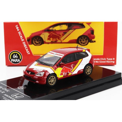 PARAGON MODELS HONDA CIVIC TYPE R EP3 RACING 2001 - RED YELLOW 1/64