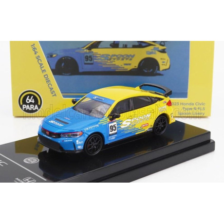 PARAGON MODELS HONDA CIVIC TYPE-R (FL5) N 95 SPOON SPORT 2023 - BLUE YELLOW 1/64