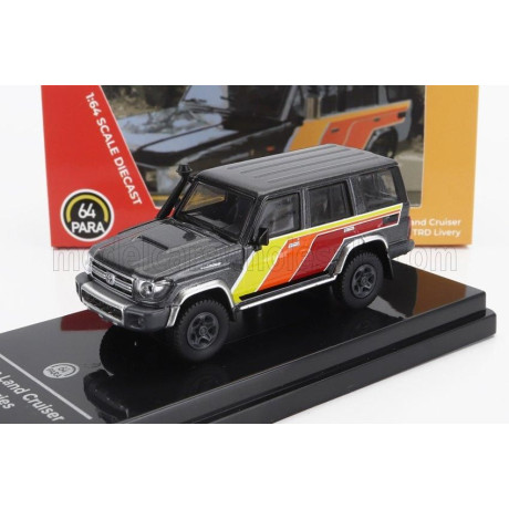 PARAGON MODELS TOYOTA LAND CRUISER LC76 TRD LHD 2014 - GREY RED ORANGE YELLOW 1/64