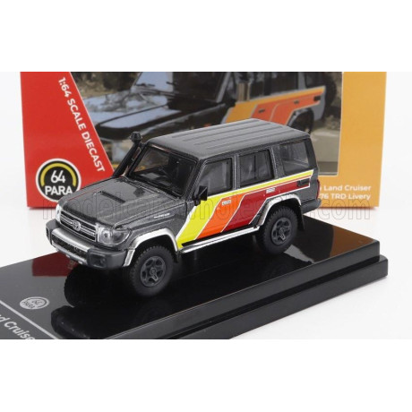 PARAGON MODELS TOYOTA LAND CRUISER LC76 TRD RHD 2014 - GREY RED ORANGE YELLOW 1/64