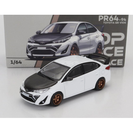 POP RACE LIMITED TOYOTA VIOS GR 2022 - WHITE BLACK 1/64