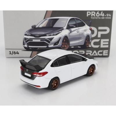 POP RACE LIMITED TOYOTA VIOS GR 2022 - WHITE BLACK 1/64