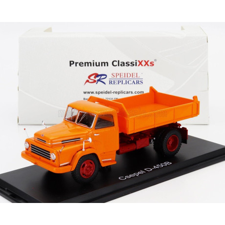 PREMIUM CLASSIXXS CSEPEL D450B TRUCK CASSONE RIBALTABILE 2-ASSI 1965 - ORANGE 1/43