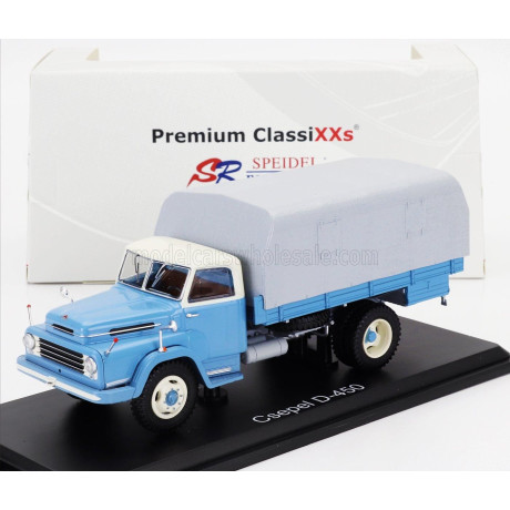 PREMIUM CLASSIXXS CSEPEL D445 TRUCK TELONATO 2-ASSI 1963 - LIGHT BLUE GREY 1/43