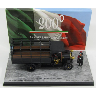 RIO MODELS FIAT 18BL 200th ANNIVERSARY CARABINIERI WITH FIGURE 1915 - BLACK 1/43