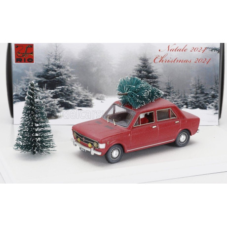 RIO MODELS FIAT 128 1-SERIES 1969 - CHRISTMAS EDITION 2024 - CON BABBO NATALE - WITH SANTA CLAUS FIGURE - RED 1/43