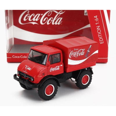 SCHUCO MERCEDES BENZ UNIMOG U406 TRUCK TELONATO COCA-COLA 1966 - RED WHITE 1/64