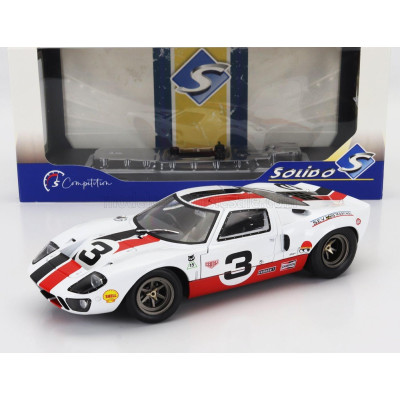 SOLIDO FORD USA GT40 MKI N 3 ERIC DEAN DESIGN 2015 - WHITE RED 1/18