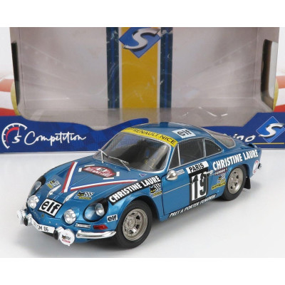 SOLIDO ALPINE A110 ALPINE 1600SC N 19 RALLY MONTECARLO 1976 M.MOUTON - F.CONCONI - LIGHT BLUE 1/18