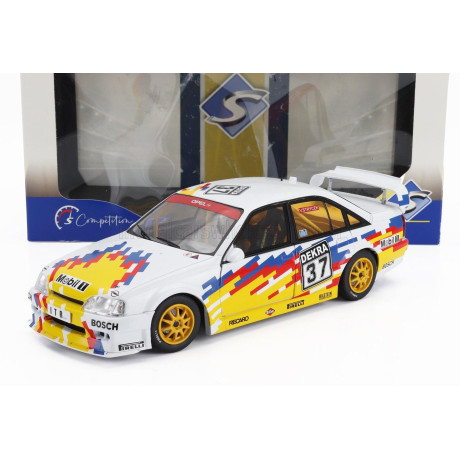 SOLIDO OPEL OMEGA 3000 EVO 500 TEAM IRMSCHER N 37 DTM SEASON 1991 VOLKER STRYCEK - WHITE YELLOW 1/18