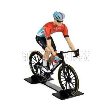 SOLIDO FIGURES CICLISTA - CYCLIST - TEAM LOTTO DSTNY - TOUR DE FRANCE 2023 - RED BLUE 1/18
