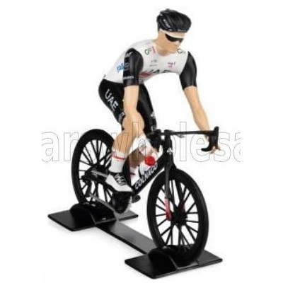 SOLIDO FIGURES CICLISTA - CYCLIST - TEAM UAE EMIRATES - TOUR DE FRANCE 2023 - WHITE BLACK 1/18