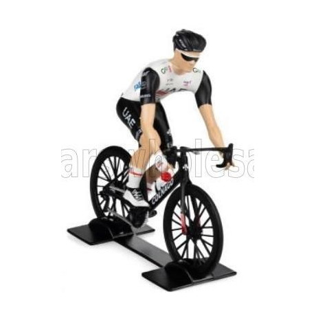 SOLIDO FIGURES CICLISTA - CYCLIST - TEAM UAE EMIRATES - TOUR DE FRANCE 2023 - WHITE BLACK 1/18