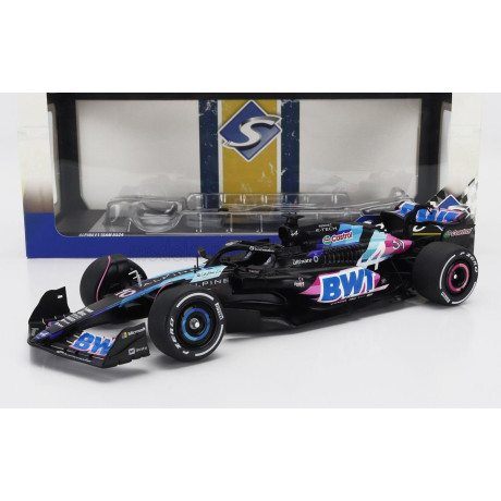 SOLIDO ALPINE F1  A524 TEAM BWT ALPINE N 31 PRESENTATION SEASON 2024 ESTEBAN OCON - BLACK BLUE PINK 1/18