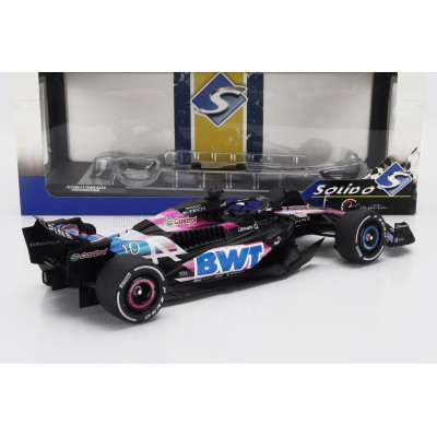 SOLIDO ALPINE F1  A524 TEAM BWT ALPINE N 10 PRESENTATION SEASON 2024 PIERRE GASLY - BLACK PINK BLUE 1/18