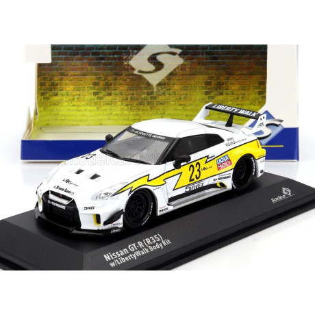 SOLIDO NISSAN 35GT-RR LB-SILHOUETTE N 23 WORKS LIBERTY WALK 2020 - WHITE YELLOW BLACK 1/43