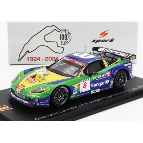 SPARK MODEL CHEVROLET CORVETTE C6.R Z06 TEAM SANGARI BRAZIL N 8 24h SPA 2009 ENRIQUE BERNOLDI - XAVIER MAASSEN - ROBERTO STREIT