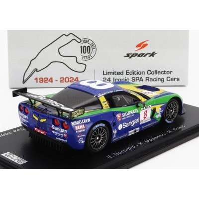 SPARK MODEL CHEVROLET CORVETTE C6.R Z06 TEAM SANGARI BRAZIL N 8 24h SPA 2009 ENRIQUE BERNOLDI - XAVIER MAASSEN - ROBERTO STREIT