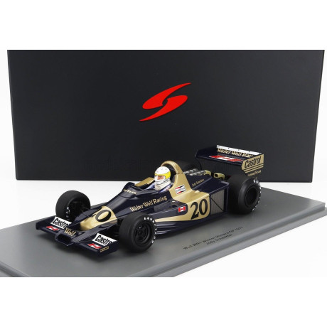 SPARK MODEL WILLIAMS F1  WOLF WR1 N 20 WINNER MONACO GP 1977 JODY SCHECKTER - BLACK GOLD 1/18