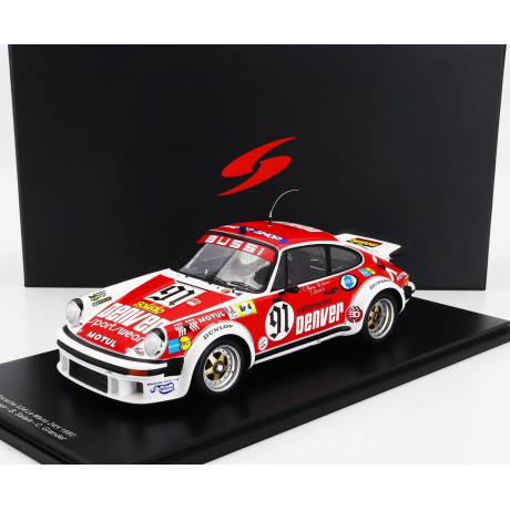 SPARK MODEL PORSCHE 911 934 3.0L F6 TURBO TEAM ASA CACHIA N 91 24h LE MANS 1980 C.BUSSI - B.SALAM - C.GRANDET - RED WHITE 1/18