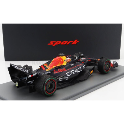SPARK MODEL RED BULL F1  RB19 TEAM ORACLE RED BULL RACING N 1 WORLD CHAMPION WINNER MONACO GP 2023 MAX VERSTAPPEN - MATT BLUE 1/
