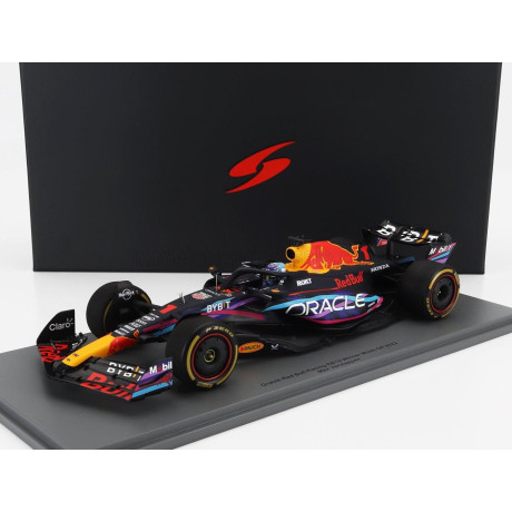 SPARK MODEL RED BULL F1  RB19 TEAM ORACLE RED BULL RACING N 1 WORLD CHAMPION WINNER MIAMI GP 2023 MAX VERSTAPPEN - MATT BLUE 1/1