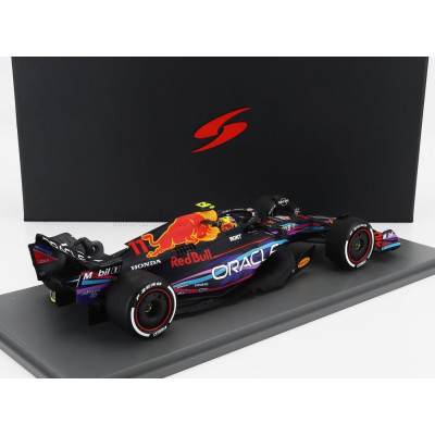 SPARK MODEL RED BULL F1  RB19 TEAM ORACLE RED BULL RACING N 11 2nd MIAMI GP 2023 SERGIO PEREZ - MATT BLUE 1/18