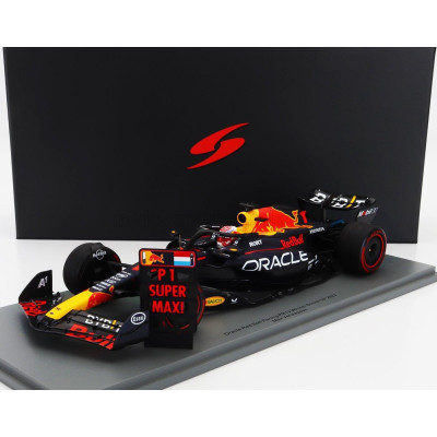 SPARK MODEL RED BULL F1  RB19 TEAM ORACLE RED BULL RACING N 1 WORLD CHAMPION WINNER BRITISH GP 2023 MAX VERSTAPPEN - MATT BLUE 1