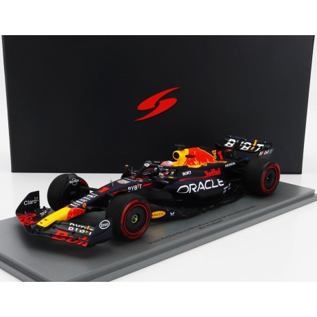 SPARK MODEL RED BULL F1  RB19 TEAM ORACLE RED BULL RACING N 1 WORLD CHAMPION (40th CAREER VICTORY) WINNER SPAIN GP 2023 MAX VERS