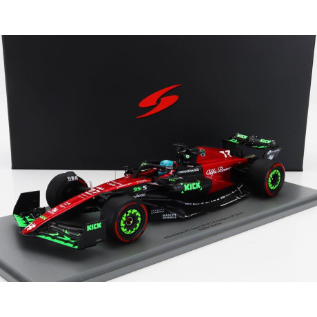 SPARK MODEL ALFA ROMEO F1  C43 TEAM ORLEN N 77 BELGIUM GP 2023 VALTTERI BOTTAS - BLACK RED 1/18