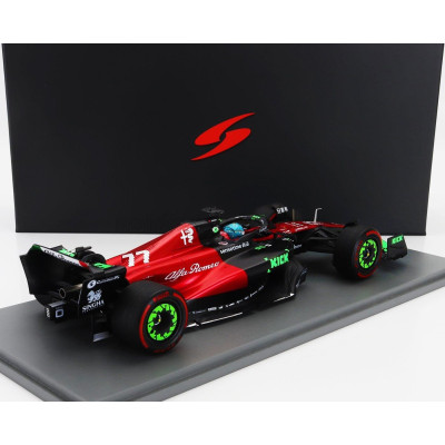 SPARK MODEL ALFA ROMEO F1  C43 TEAM ORLEN N 77 BELGIUM GP 2023 VALTTERI BOTTAS - BLACK RED 1/18