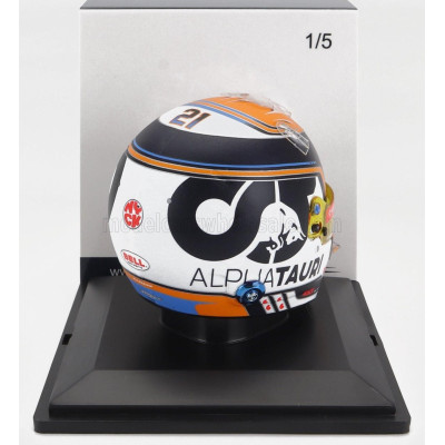 SPARK MODEL BELL HELMET F1  CASCO HELMET AT04 TEAM ALPHA TAURI N 21 SEASON 2023 NYCK DE VRIES - BLACK WHITE YELLOW 1/5