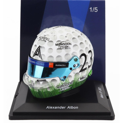SPARK MODEL BELL HELMET F1  CASCO HELMET WILLIAMS	FW45 TEAM WILLIAMS RACING N 23 MIAMI GP 2023 ALEXANDER ALBON - WHITE 1/5