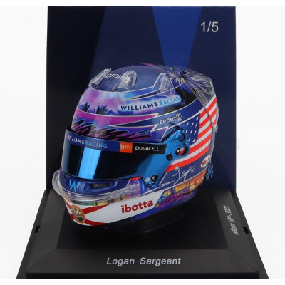 SPARK MODEL BELL HELMET F1  CASCO HELMET WILLIAMS	FW45 TEAM WILLIAMS RACING N 2 MIAMI GP 2023 LOGAN SERGEANT - 2 TONE BLUE 1/5