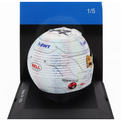 SPARK MODEL BELL HELMET F1  CASCO HELMET RENAULT A523 TEAM BWT ALPINE N 31 BRITISH GP 2023 ESTEBAN OCON - WHITE 1/5