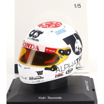 SPARK MODEL ARAI HELMET F1  CASCO HELMET AT04 TEAM ALPHA TAURI N 22 JAPAN GP 2023 YUKI TSUNODA - WHITE 1/5
