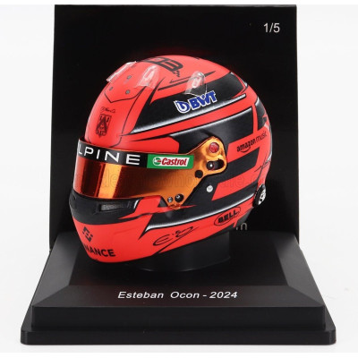 SPARK MODEL BELL HELMET CASCO HELMET F1 ESTEBAN OCON TEAM BWT ALPINE N 31 SEASON 2024 - RED 1/5