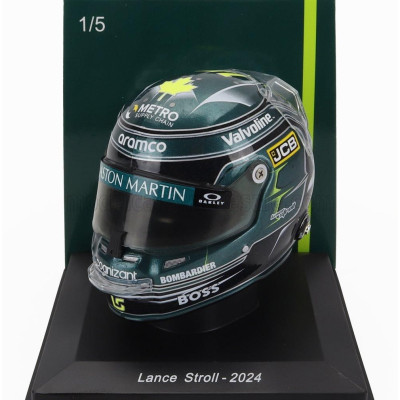 SPARK MODEL BELL HELMET CASCO HELMET F1 LANCE STROLL TEAM ASTON MARTIN ARAMCO COGNIZANT N 18 SEASON 2024 - GREEN 1/5