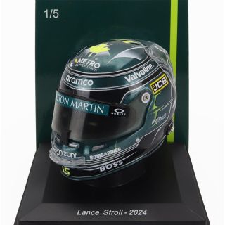 SPARK MODEL BELL HELMET CASCO HELMET F1 LANCE STROLL TEAM ASTON MARTIN ARAMCO COGNIZANT N 18 SEASON 2024 - GREEN 1/5